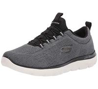 Skechers Men's Summits Louvin, Mocassino Uomo, Nero/Bianco, 47.5 EU Larga