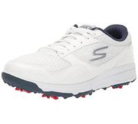 Skechers Men's Torque Sport Fairway Relaxed Fit Spiked Golf Shoe, Scarpe da Ginnastica Uomo, Bianco e Blu Marino, 42.5 EU Larga