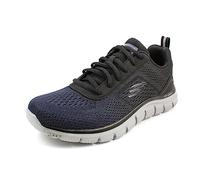 Skechers Track Ripkent, Scarpe da Ginnastica Uomo, Navy Mesh/Black Trim, 41.5 EU Larga