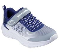 Skechers Microspec Advance Scarpe da Ginnastica da Bambini e Ragazzi, Navy, Gray, & White Textile/Navy Synthetic, 32 EU