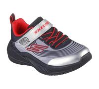 Skechers Microspec Advance - Sneaker da Ragazzo, Nero Carbone Tessile Argento Sintetico, 6 UK Child