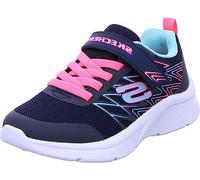 Skechers Microspec Bold Delight, Sneakers Bambine e ragazze, Navy Mesh Hot Pink Trim, 27.5 EU