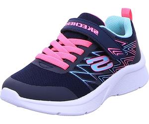 Skechers Microspec Bold Delight, Sneakers Bambine e ragazze, Navy Mesh Hot Pink Trim, 30 EU