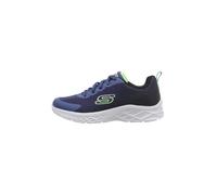 Skechers, Sneaker Bambini e Ragazzi, Navy Tessile Sintetico Nero Lime Trim, 39 EU