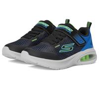 Skechers Microspec Max Advance Squad-Pacer, Scarpe da Ginnastica, Black Textile/Synthetic/Blue & Lime Trim, 33 EU