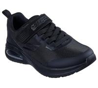 Skechers MICROSPEC Max Advance Squad-Pacer - Scarpe da Ginnastica da Ragazzo, in Tessuto Nero/Sintetico/Finiture Nere, Misura 36