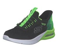 Skechers Microspec Max Brisk-Stripe, Scarpe da Ginnastica Bambini e Ragazzi, Nero, 2 UK Child