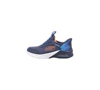 Skechers Microspec Max Brisk-Stripe, Scarpe da Ginnastica, Navy, 32 EU