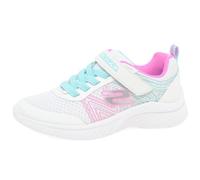 Skechers Microspec Plus Swirl Sweet, Sneaker, White Synthetic/Multi Trim, 27.5 EU