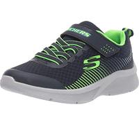 Skechers Microspec, Sneaker Bambini e ragazzi, Tessuto Blu Navy Lime Blue Trim Nvlm, 35.5 EU