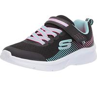 Skechers Microspec Sneaker, Scarpe da ginnastica Bambine e ragazze, Black Mesh Aqua Neon Pink Trim, 30 EU