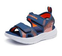 Skechers Microspec-splashSandal Bambino, Navy sintetico grigio arancione Trim, 9.5 UK Child