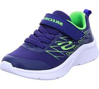 Skechers Microspec Texlor, Sneaker Bambini e ragazzi, Finiture In Argento Lime In Tessuto Blu Navy, 37 EU