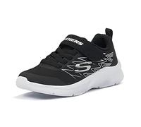 Skechers Microspec Texlor, Sneaker Bambini e ragazzi, Tessuto Nero Finiture In Argento Nero, 27 EU