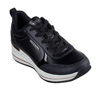 Skechers Miliardo 2 Mid Lace Up, Billion Donna, Finitura Verniciata Duraleather Nera, 37.5 EU