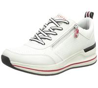 Skechers Miliardo 2, Scarpe da ginnastica Donna, Bianco Duraleather Cerniera Trim, 37 EU