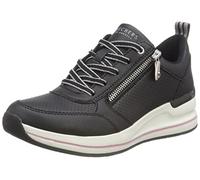 Skechers Miliardo 2, Scarpe da ginnastica Donna, Nero Duraleather Cerniera Trim, 38 EU