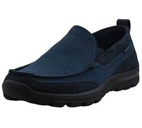 Skechers Mocassini Milford Superior Uomo, Blu Navy/Nero, 10