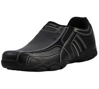 Skechers Mocassino da Uomo Diameter-Nerves, Pelle Nera, 46 EU