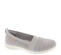 SKECHERS MODERN COMFORT - Mocassini bassi da donna, Grigio-multi, 41 EU