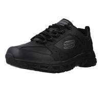 Skechers Oak Canyon Redwick Uomo Formatori, Black Leather Synthetic Textile Black Trim, 45 EU