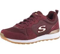 Skechers Og 85 Goldn Gurl, Sneaker a Collo Basso Donna, Burgundy Suede Nylon Mesh Rose Gold Trim, 38 EU