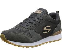 Skechers Og 85 Goldn Gurl, Sneaker a Collo Basso Donna, Charcoal Suede Nylon Mesh Rose Gold Trim, 37.5 EU