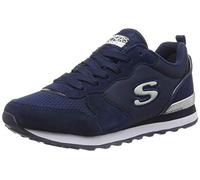 Skechers Og 85 Goldn Gurl, Sneaker a Collo Basso Donna, Navy Suede Mesh Nylon Silver Trim, 36.5 EU