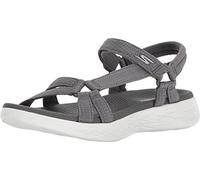Skechers On-the-go 600 Brilliancy, Sandali Donna, Grigio Charcoal Textile Trim, 38 EU