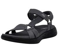 Skechers On-The-Go 600-Brilliancy Sport, Sandalo Sportivo Donna, Nero Antracite/Nero, 38 EU