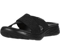 Skechers On-the-go 600 - Glistening, Sandali a ciabatta Donna, Nero Black Textile Bbk, 42 EU