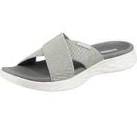 Skechers On-the-go 600 Glistening, Sandali Donna, Silver Textile, 42 EU