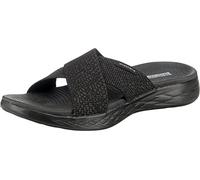 Skechers On-the-go 600, Sandali a Punta Aperta Donna, Nero Black Textile Bbk, 41 EU