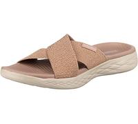 Skechers On-the-go 600, Sandali a Punta Aperta Donna, Rosa Rose Gold Textile Rsgd, 41 EU