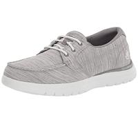 Skechers On-the-go Flex Ashore, Mocassino Donna, Trim In Tessuto Grigio, 37 EU