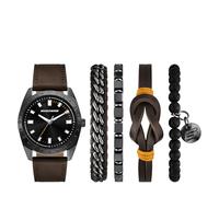 Skechers Orologio analogico da uomo in poliuretano marrone (Modello: SR9140)