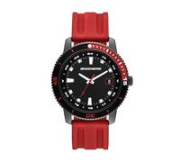 Skechers Orologio da uomo in silicone rosso con tre lancette Lachman, Rosso