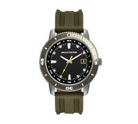 Skechers Orologio da uomo in silicone verde con data a tre lancette Lachman, Verde