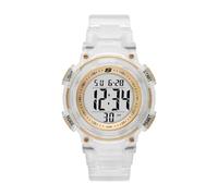 Skechers Orologio da uomo Ruhland digitale in poliuretano trasparente, Trasparente