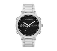 Skechers Orologio digitale analogico al quarzo da uomo, Argento, Bracciale