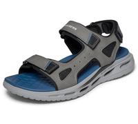 Skechers Orvan SD Sandalo da Uomo, Antracite, Sintetico/Nylon, Taglia 42