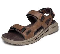 Skechers ORVAN SD Sandalo da Uomo, Marrone Sintetico/Nylon, Taglia 40