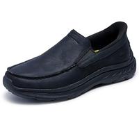 Skechers Other Leather, Uomo 44 EU, Nero, 44 EU