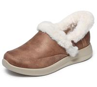Skechers Pantofole da donna Cozy Escape-Hands Free Slip-in Slipper, Castagna, 35.5 EU
