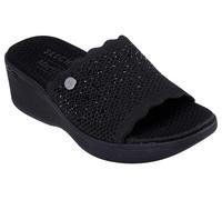 Skechers Pier-Lite Light Essence - Sandalo Piatto da Donna, Nero, Taglia 40