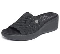 Skechers Sandalo piatto da donna Pier-Lite Light Essence Nero Taglia 40