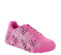 Skechers Ragazza Uno Lite Metallic Love, Rosa Acceso/Multicolore, 5 Big Kid