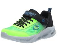 Skechers Ragazzi Skechers Meteor-Lights-krendo, Nero/Blu/Lime, 4 Big Kid