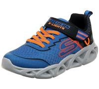Skechers Ragazzi, Sneaker, Blue Textile Synthetic Black Lime Trim, 33.5 EU