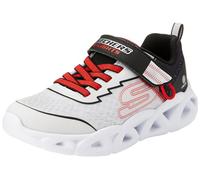 Skechers Ragazzi, Sneaker, Light Gray Textile Synthetic Red Black, 33 EU